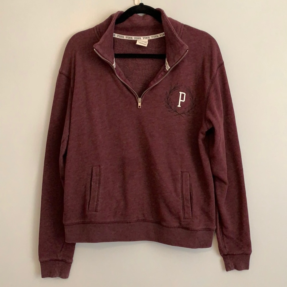 PINK Quarter-Zip Sweater